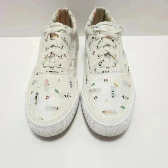Keds Rifle Paper Co Womens Lace Up Sneaker Shoe Size 7.5 Sun Girl Swimming - Picture 2 of 9